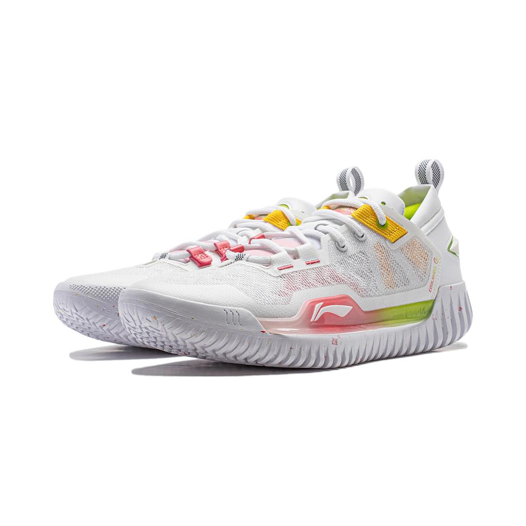 Li Ning Anti-5 Low Fashion Simple Trend Non-Slip Breathable Support Low-Top Basketball Shoes Men Sneaker Standard-White ABFU005-21