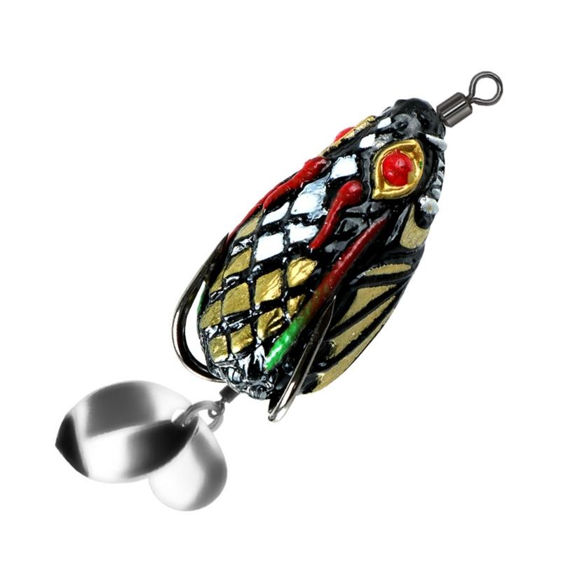 4cm 5.8g Ray Frogs Crankbait Lures PVC Frogs Lures Fishing Lures with Double Hook Blackfish Frogs Baits Multiple Color