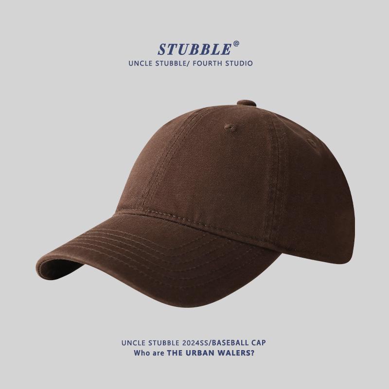 High-Quality Pure Cotton Soft Top Baseball Cap - Solid Color Duckbill Hat for Men & Women, All Seasons