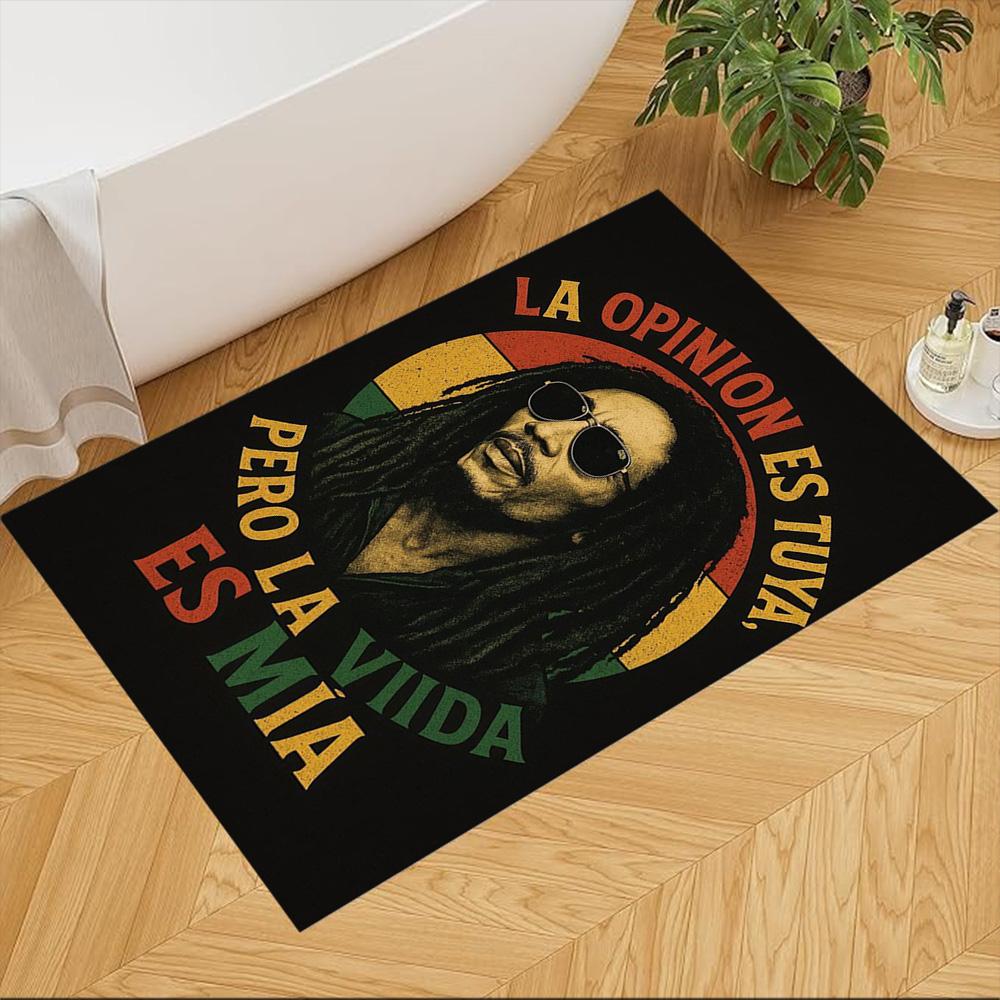 Bob Marley Floor Mat Design for Kitchen Playrooms Foyer Dining Room Antislip Carpet Anime Office Decor Wedding Party Gift