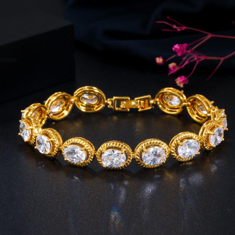 WWJ блестящие голубые овальные теннисные браслеты с цирконием, ювелирные изделия в подарок