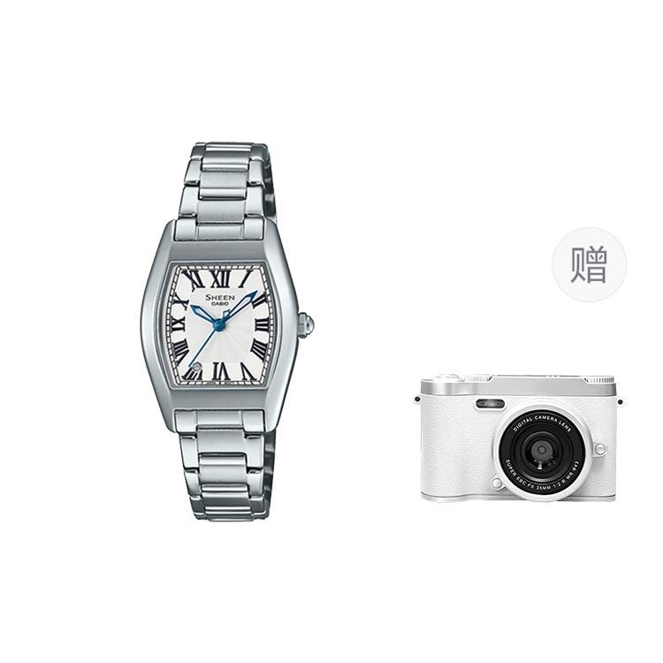 Casio SHEEN Кварцевые часы на стальном ремешке Женские часы Серебристый циферблат SHE-4564D-7AUPRC-