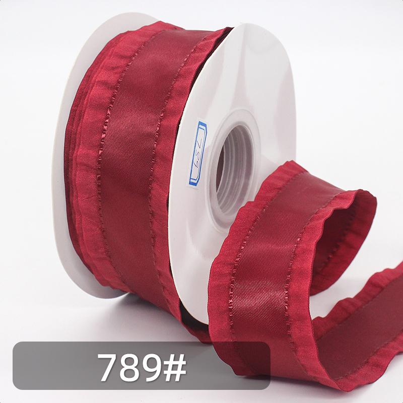 Hot Selling 40 mm Skirt Shaped Ribbons Gift Wrapping Wedding Christmas Solid Colors DIY 25 Yards Per Roll