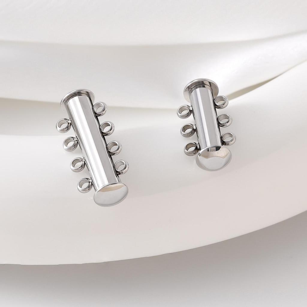 Магнитный браслет из нержавеющей стали и титана, застежка-замок и соединитель