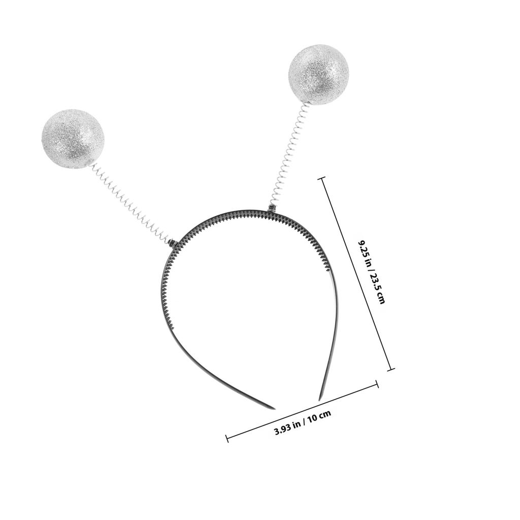 3pcs Foam Ball Headband White Christmas Party Headdress For Adult Lightweight Comfortable No Slip Design Hair Accessory