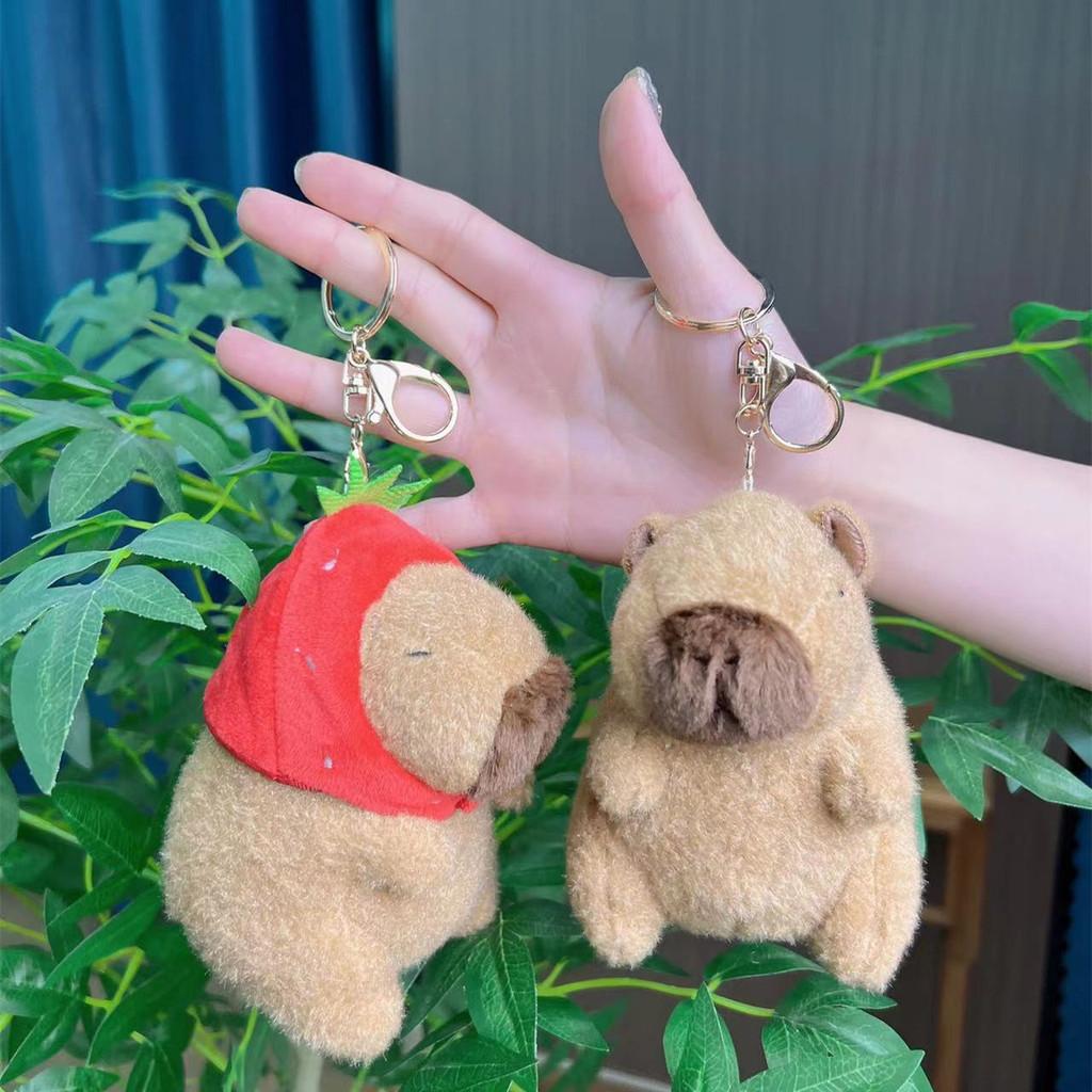 Capybara Plush Whimsical Doll Keychain Adorable Animal Pendant Gift Perfect