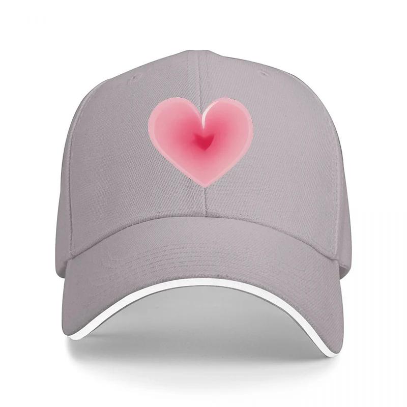 Pink Heart Design Black Baseball Cap Fashion Statement Accessory for Casual Wear and Everyday Style