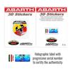 Autocollant 3D Abarth Officiel, 1 Écusson Logo, 50 Mm