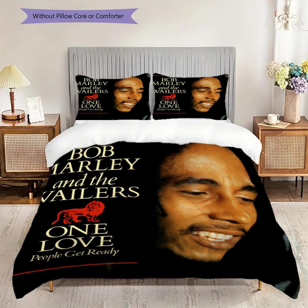 Bob Marley Performance Set Bedding 1 Duvet Cover 2 Pillowcase Without Core Soft And Comfortable Duvet Cover And Pillowcase Bedding Set