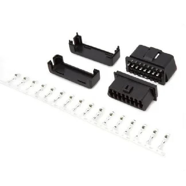 1pc 12V 24V Automobile OBD2 male to female housing one to one extension plug assembled removable connector plug housing