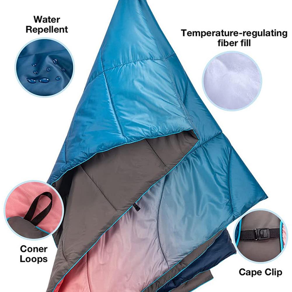 Outdoor Puffy Camping Blanket Waterproof Printed Puffy Camping Blanket Windproof Portable Puffy Insulated Quilt for Cold Weather
