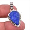 Natural Lapis Lazuli Gemstone 925 Solid Sterling Silver Gift Pendant 1.50" u3J17
