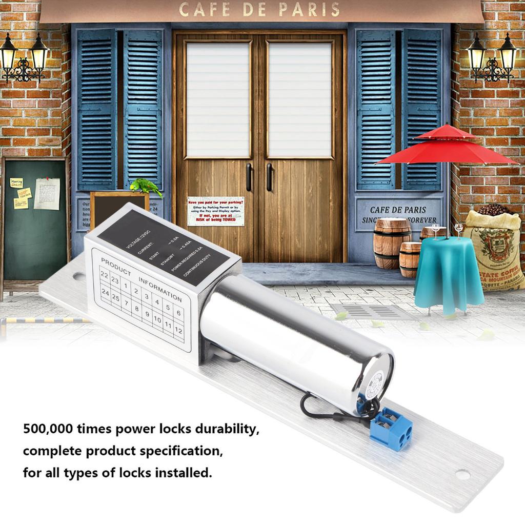 EL‑2LC DC 12V Electric Magnetic Mortise Lock Auto Bolt Lock Door Lock Induction Access Control