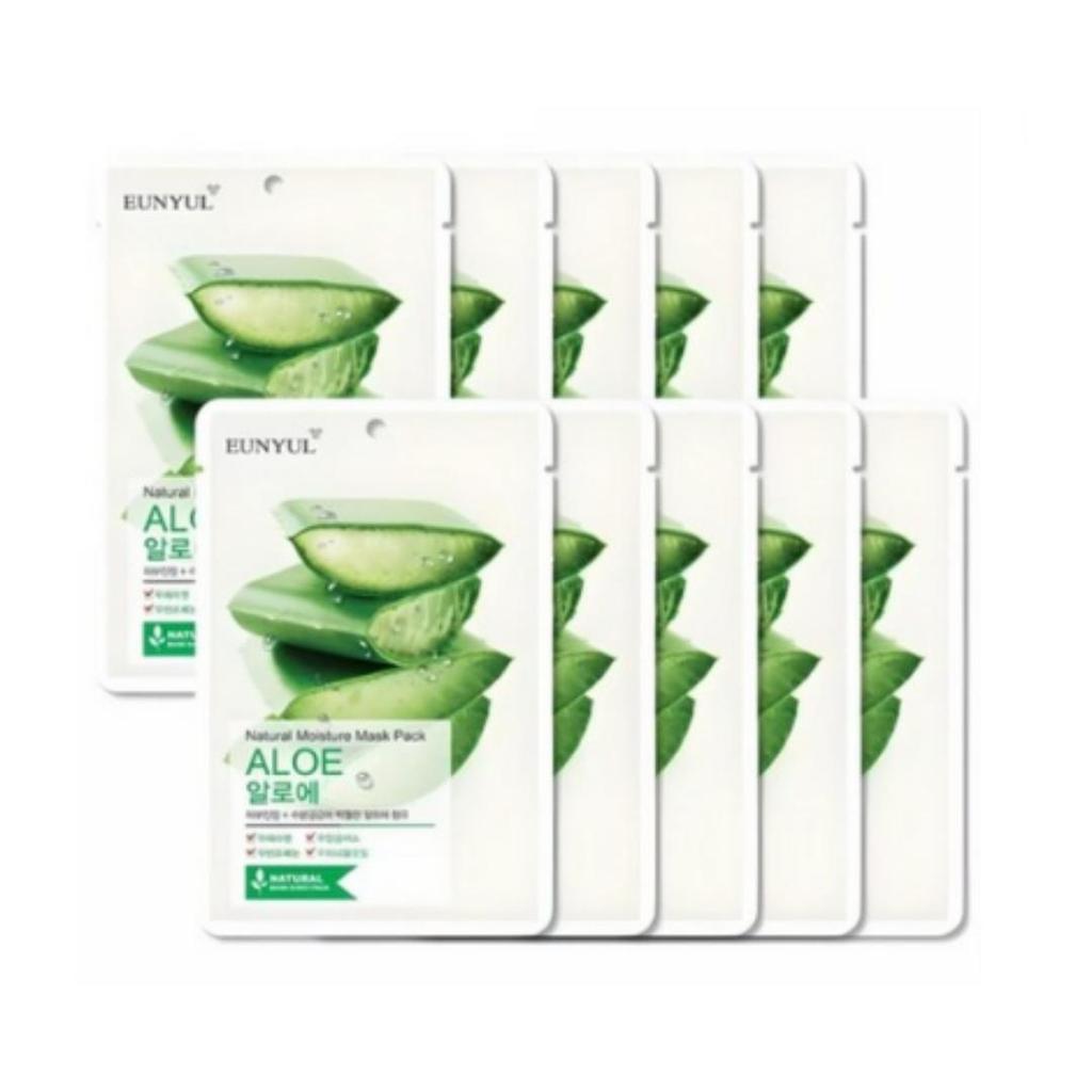 Eunyul Natural Aloe Mask Pack — 22 Ml X 10 Sheets (1 Pack)