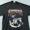 Винтажная футболка Philadelphia Flyers Мужская XL Черная с графическим изображением хоккейного шлема NHL