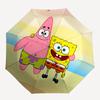 1pc SpongeBob SquarePants & Patrick Star Automatic Opening/Closing Umbrella - Portable 3-Fold Design, 8-Bone Iron Frame Outdoor Umbrella - Ideal