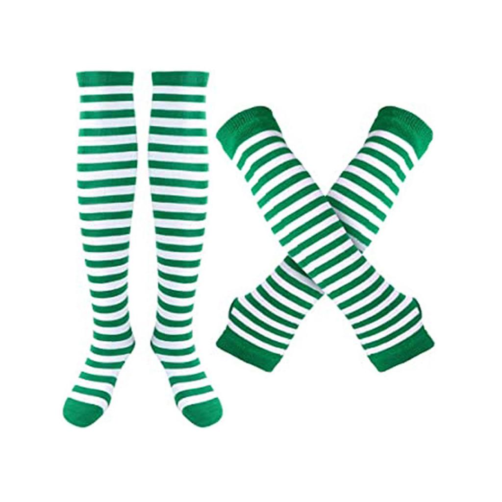 9 шт. Праздничный костюм ко Дню Святого Патрика, повязка на голову, напульсник, праздничный зеленый, нарукавники, ожерелье с клевером, ирландский аксессуар