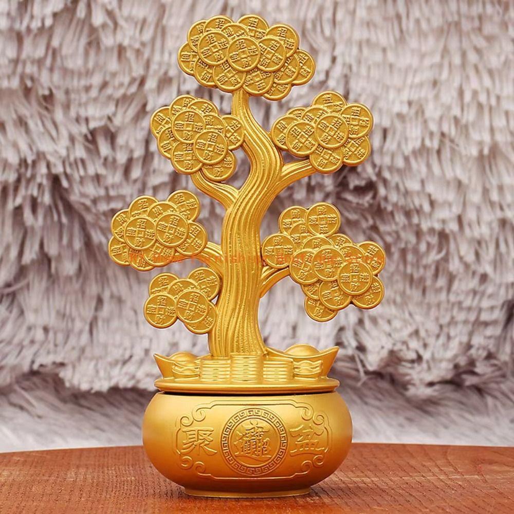 Alloy Windmill Rotating Ornament Lucky Gold Good Luck Home Decor Crafts Wealth Attracting Prosperous Auspicious Ornament