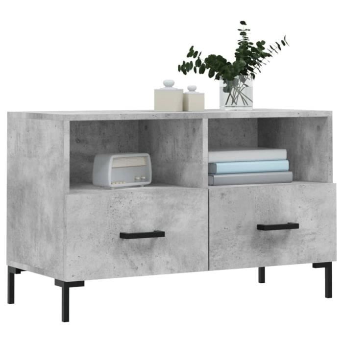 VidaXL TV Stand Concrete Grey 80x36x50 Cm Engineered Wood 828976