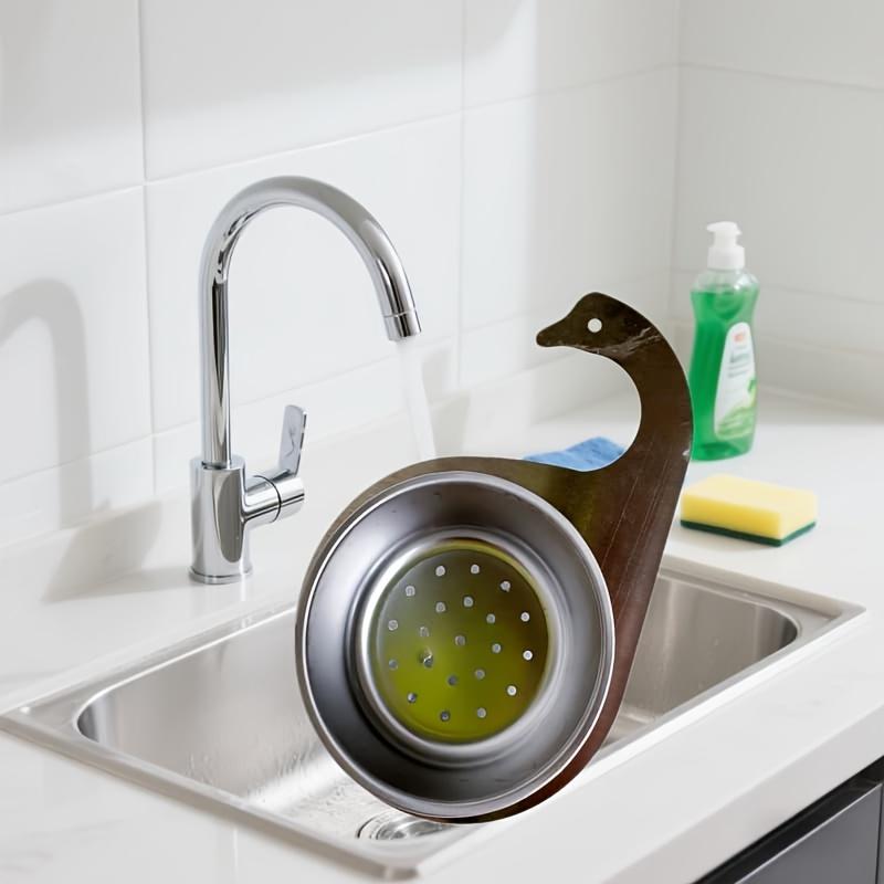 1pc Heavy-Duty Swan Drainage Basket - Undermount Kitchen Sink Organizer With, Space-Saving Countertop Drain for Kitchen