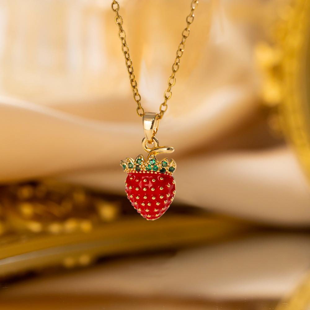 Elegant Full Zircon Copper Necklace Women Simple Exquisite Collarbone Chain Luxury Micro Inlaid Jewelry Gift