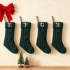 Рождественские носки Yousheng с инициалами 18" Большие вышитые монограммы вязаные рождественские носки праздничные семейные носки для украшения камина