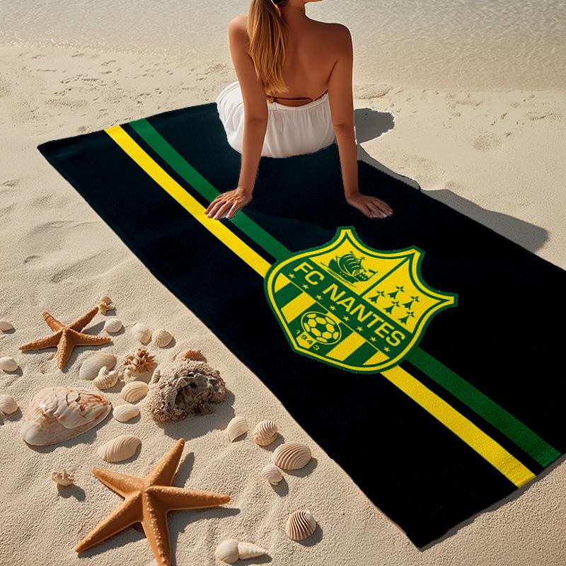 Fc Nantes Crest Design Beach Towel, Quick-drying, Easy to Care for, Use for Both Fitness and Beach Vacations,Sports Essential Fan Gift