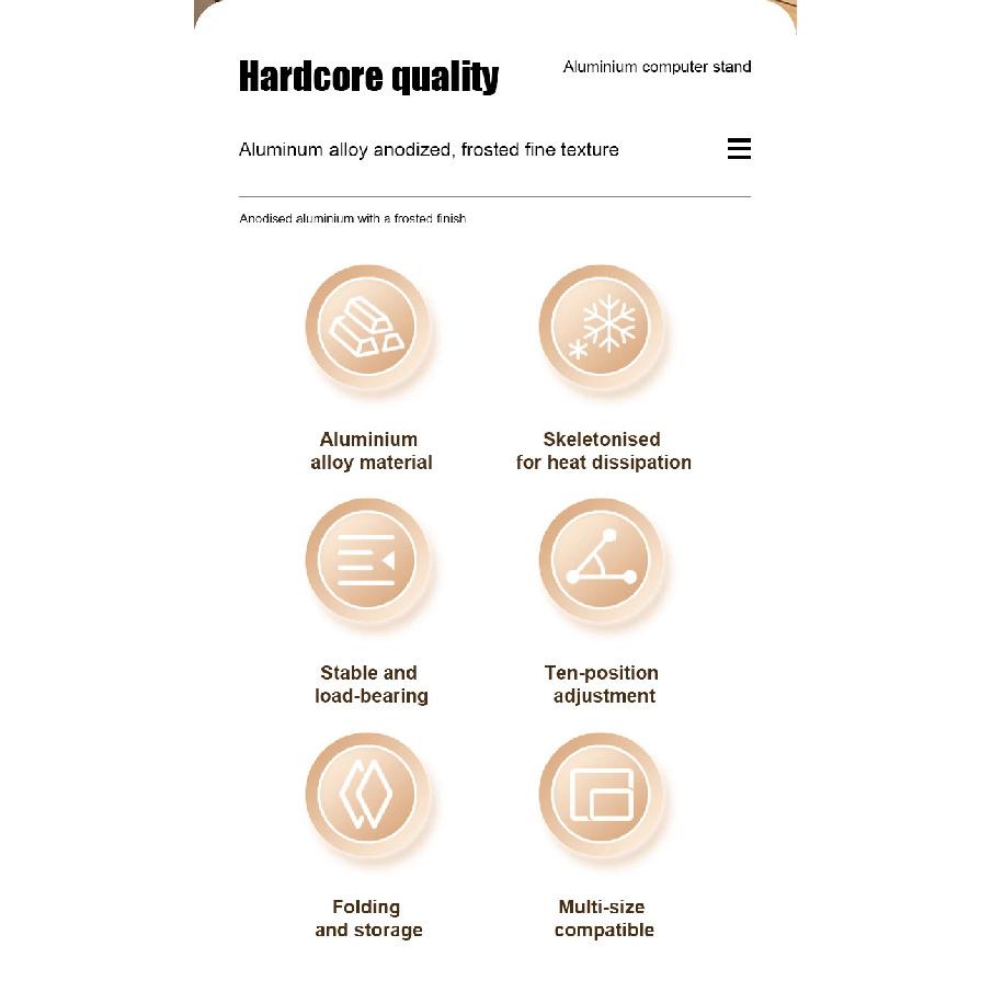Подставка для ноутбука из алюминиевого сплава, регулируемая складная портативная подставка для ноутбука, компьютерный кронштейн, подъемный охлаждающий держатель, нескользящий