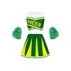 Kids Cheerleading Costume Set 3D Print A-Line Skirt Girls Sports Events