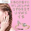 A -Z Letter Adjustable Opening Rings For Women Couple Alphabet Name Men Initials Ring Men Wedding Finger Jewelry Anillos Mujer