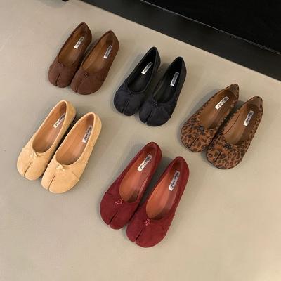 Мода Bailamos Совершенно новые женские балетки с раздельным носком, слипоны, лоферы, мокасины на мягкой подошве, таби ниндзя, женская повседневная обувь, балетки Mujer