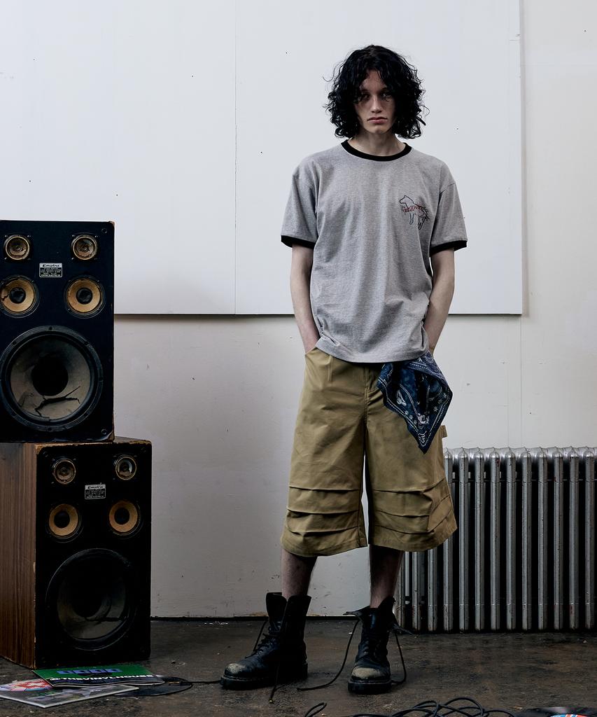 The Vinyl House Three-Quarter Dart Pants Beige