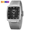 Skmei Luxury Square Quartz Watch Men Business Waterproof Stainless Steel Date Calendar Wristwatches