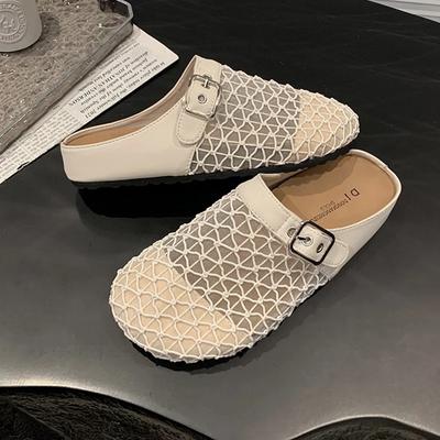 Модные женские балетки, тапочки, сетчатая модная обувь, удобные туфли-слингбэки, женские сандалии для ходьбы, лето 2025, дизайнерский бренд, женские тапочки