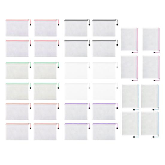 4 шт. сумка для файлов формата А4, водонепроницаемые многоцелевые карманы на молнии, портативная сумка для хранения файлов