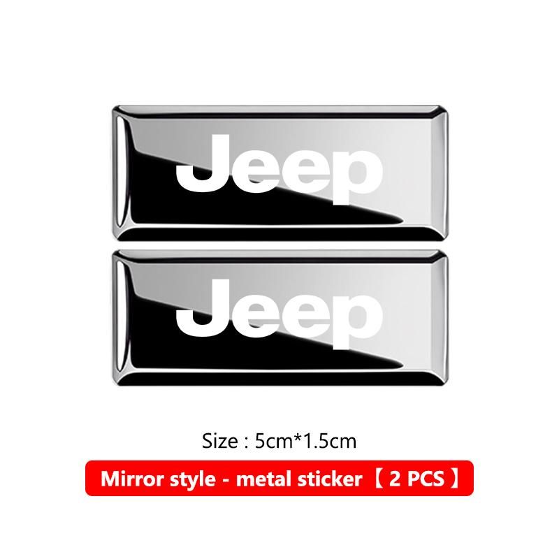 Car Body Sticker Aluminum Alloy Emblem Decoration Auto Stickers For Jeep Grand Cherokee Patriot Renegade Compass Wrangler AJQ1