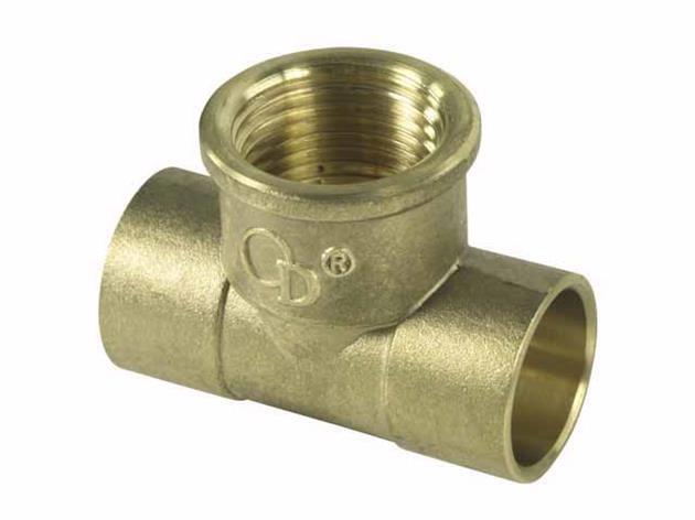 Brass Tee 15x1/2x15 Female For Soldering