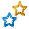Zaoh Block Star and Heart Medal Set, Metal, Blue, Yellow, Pink, and Purple, Educational, Tactile, Spatial Recognition, 3D Recognition, and Creativity