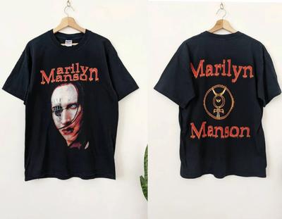Винтажная футболка Marilyn Manson "Two Sides" 90-х годов Размер S-5XL Унисекс