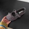 2025 Spring New Flat Shoes Ballet Shoes French Bow Mary Jane Shoes Women's Shoes with Skirts Soft-soled Single Shoes