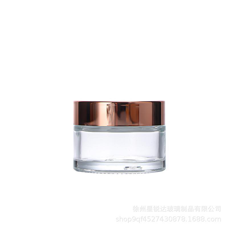 Прозрачный матовый стеклянный флакон для крема для лица, крема для глаз и тонального крема