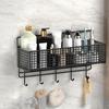 Железная полка для шампуня без сверления, органайзер для туалетных принадлежностей, многофункциональные держатели для специй для дома