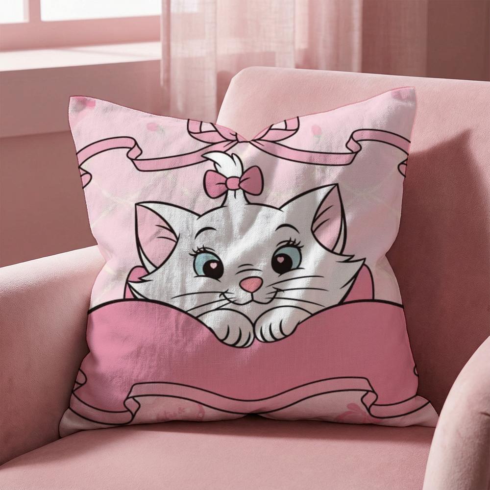 Cute MMarie Cat Cushion Cover MultiScene Pillow Cover for Home Car Reversible Soft Durable for Daily Use