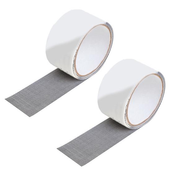2 рулона ленты для ремонта оконных сеток, ширина 5 см, самоклеящаяся заплатка для ремонта оконных сеток для москитных сеток, палаток, всепогодная противомоскитная сетка от насекомых, сломанная