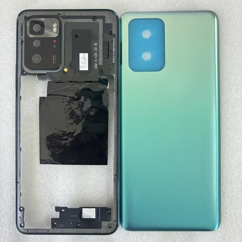Полный корпус для Xiaomi Poco X3 GT Средняя рамка Рамка задняя крышка аккумулятора Задняя часть с объективом камеры Замена