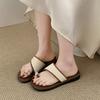 South Korea Dongdaemun Ins Set of Toe Cool Slippers for Women To Wear In the Summer of 2025 New Soft-soled Simple Flat Sandals