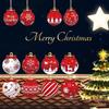 12pcs Wooden Christmas Ball Pendant Christmas Gift Decoration Christmas Tree Hanging Home Room Decor Outdoor Accessories for Holiday Decorating Use