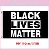 Премиальный черный баннер Black Lives Matter размером 3x5 футов, изготовленный из УФ-стойкой полиэстеровой ткани
