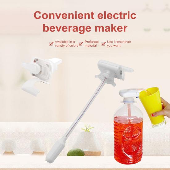 Automatic Beverage Dispenser for Fridge Hands-Free Electric Drink Jug Pump for Milk Juice Water Easy Battery-Operated Liquid Dispenser for Parties