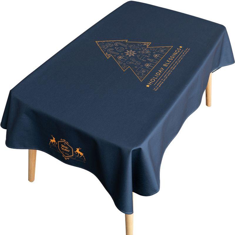 Рождественская скатерть водонепроницаемая, с защитой от ожогов и масла, скатерть, не требующая стирки, коврик для стола, коврик для журнального столика, скатерть